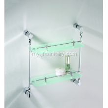 နှစ်ထပ်အလွှာ အရည်အသွေးမြင့် Glass Towel Shelf